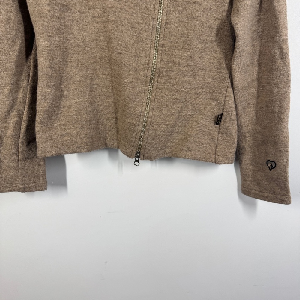 Kuhl Tan Wool Zip Sweater Merino Wool Jacket Cozy Outdoor Fall Size Small - Picture 5 of 13